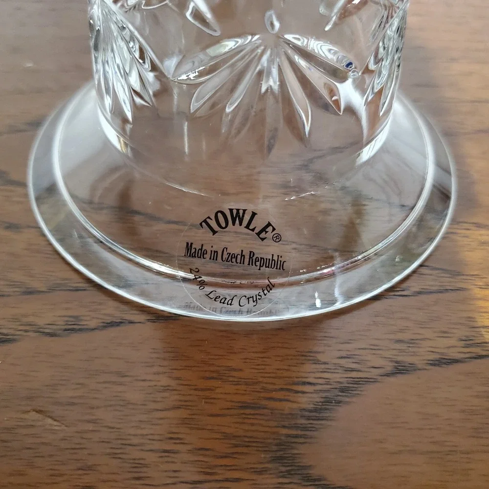 Towle 24% Lead Crystal Vase made in Czech‎ Republic 10